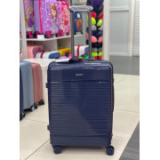 Чемодан 24 дюйма Mironpan темно-синий с расширением из полипропилена (м75)