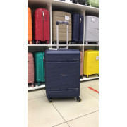 Чемодан 24 дюйма Mironpan темно-синий с расширением из полипропилена