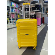 Чемодан 24 дюйма Mironpan желтый с расширением из полипропилена (м91)