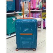 Чемодан 24 дюйма Nautica Fanny бирюзовый с расширением из полипропилена