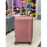 Чемодан 24 дюйма Peter розовый с расширением из полипропилена