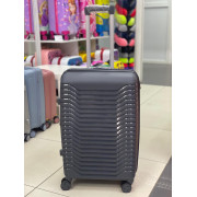 Чемодан 24 дюйма Peter темно-серый с расширением из полипропилена