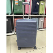 Чемодан 24 дюйма Proxis голубой с расширением из полипропилена