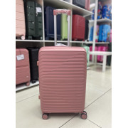 Чемодан 24 дюйма Proxis розовый с расширением из полипропилена
