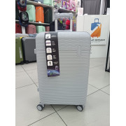 Чемодан 24 дюйма Rinkler светло-серый из полипропилена