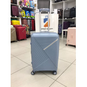 Чемодан 24 дюйма Sonara голубой с расширением из полипропилена