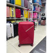 Чемодан 24 дюйма Sonara красный с расширением из полипропилена