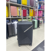 Чемодан 24 дюйма Sonara темно-серый с расширением из полипропилена