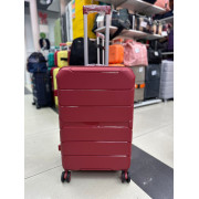 Чемодан 24 дюйма Toprano красный с расширением из полипропилена