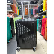 Чемодан 24 дюйма TR Space черный из поликарбоната с расширением