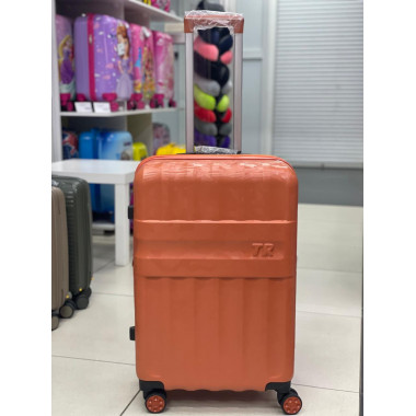 Чемодан 24 дюйма TR Star оранжевый из поликарбоната с расширением