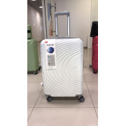 Чемодан 24 дюйма TR Travel белый из поликарбоната с расширением