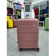 Чемодан 24 дюйма Travel Bon розовый с расширением из полипропилена