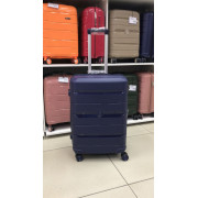 Чемодан 24 дюйма Travel Bon синий с расширением из полипропилена