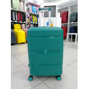 Чемодан 24 дюйма Travel Bon зеленый с расширением из полипропилена