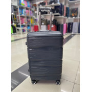 Чемодан 24 дюйма Travel Fashion темно-серый из полипропилена