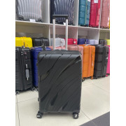 Чемодан 24 дюйма Travel Fashion Wave черный с расширением из полипропилена