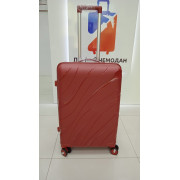 Чемодан 24 дюйма Travel Fashion Wave красный с расширением из полипропилена