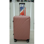 Чемодан 24 дюйма Travel Fashion Wave розовый с расширением из полипропилена