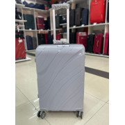 Чемодан 24 дюйма Travel Fashion Wave светло-серый с расширением из полипропилена