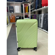 Чемодан 24 дюйма Travel Fashion Wave зеленый с расширением из полипропилена