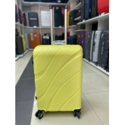 Чемодан 24 дюйма Travel Fashion Wave желтый с расширением из полипропилена