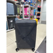 Чемодан 24 дюйма Vilani темно-серый с расширением из полипропилена