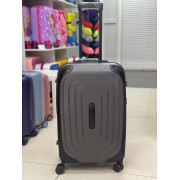 Чемодан 24 дюйма W.zckiss Oval темно-серый с расширением из полипропилена