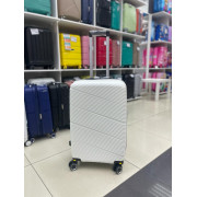 Чемодан 24 дюйма Weima белый с расширением из полипропилена