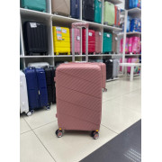 Чемодан 24 дюйма Weima розовый с расширением из полипропилена