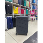 Чемодан 24 дюйма Weima темно-серый с расширением из полипропилена