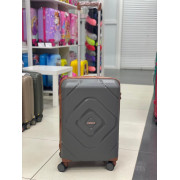 Чемодан 24 дюймов Mironpan темно-серый с расширением из полипропилена (м104)