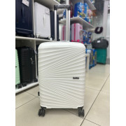 Чемодан 24 дюймов Travel Air белый с расширением из полипропилена
