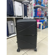 Чемодан 24 дюймов Travel Air черный с расширением из полипропилена