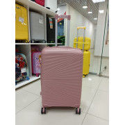 Чемодан 24 дюймов Travel Air розовый с расширением из полипропилена