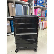 Чемодан 28 дюймов Bronta черный с расширением из полипропилена