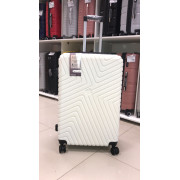 Чемодан 28 дюймов DLX белый из поликарбоната с расширением