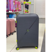 Чемодан 28 дюймов Kornet темно-серый с расширением из полипропилена