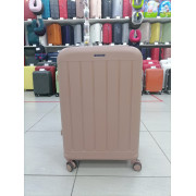 Чемодан 28 дюймов Mironpan бежевый с расширением из полипропилена (м97)