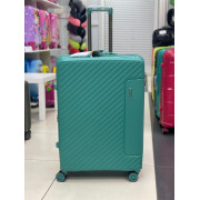 Чемодан 28 дюймов Mironpan бирюзовый с расширением из полипропилена (м74)