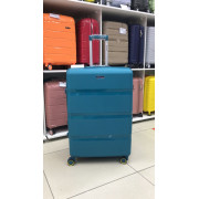 Чемодан 28 дюймов Mironpan бирюзовый с расширением из полипропилена