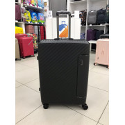 Чемодан 28 дюймов Mironpan черный с расширением из полипропилена (м74)