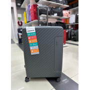 Чемодан 28 дюймов Mironpan серый с расширением из полипропилена (м74)