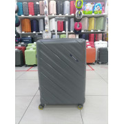 Чемодан 28 дюймов Mironpan серый с расширением из полипропилена (м98)