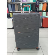 Чемодан 28 дюймов Mironpan темно-серый с расширением из полипропилена (м103)