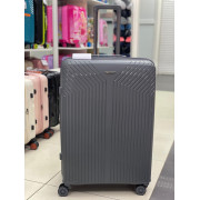 Чемодан 28 дюймов Mironpan темно-серый с расширением из полипропилена (м72)