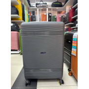 Чемодан 28 дюймов Mironpan темно-серый с расширением из полипропилена (м93)