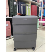 Чемодан 28 дюймов Mironpan темно-серый с расширением из полипропилена (м95)