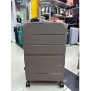 Чемодан 28 дюймов Toprano коричневый с расширением из полипропилена