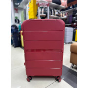 Чемодан 28 дюймов Toprano красный с расширением из полипропилена